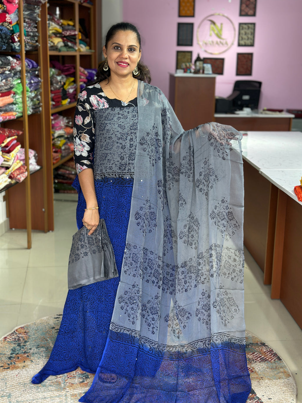 Super Georgette Unstitched Suit