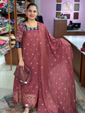 Semi Banarasi Silk Unstithced Suit