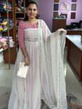 Georgette Organza Unstitched Suit
