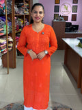 Viscose Georgette Chikankari Kurti