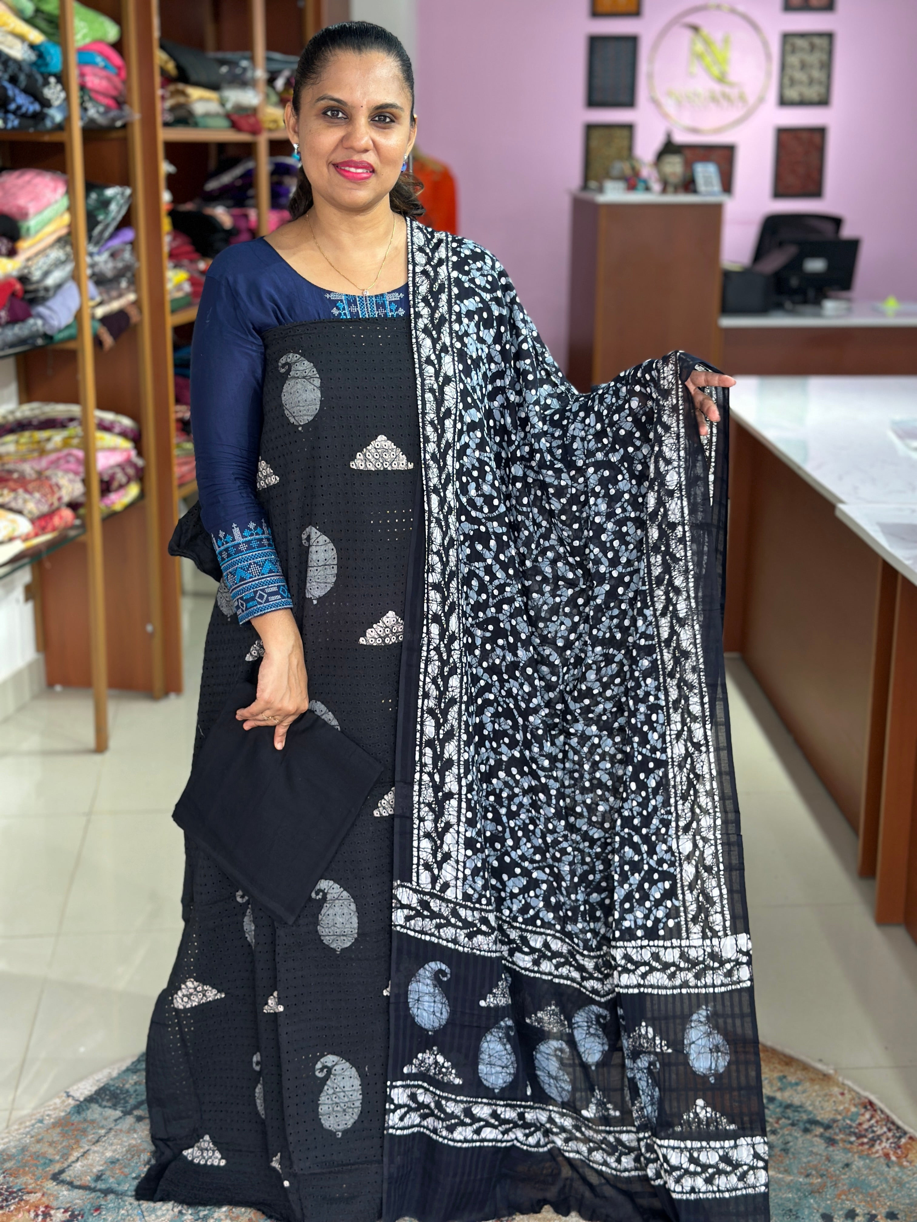 Premium Cotton Hakoba Unstitched Suit