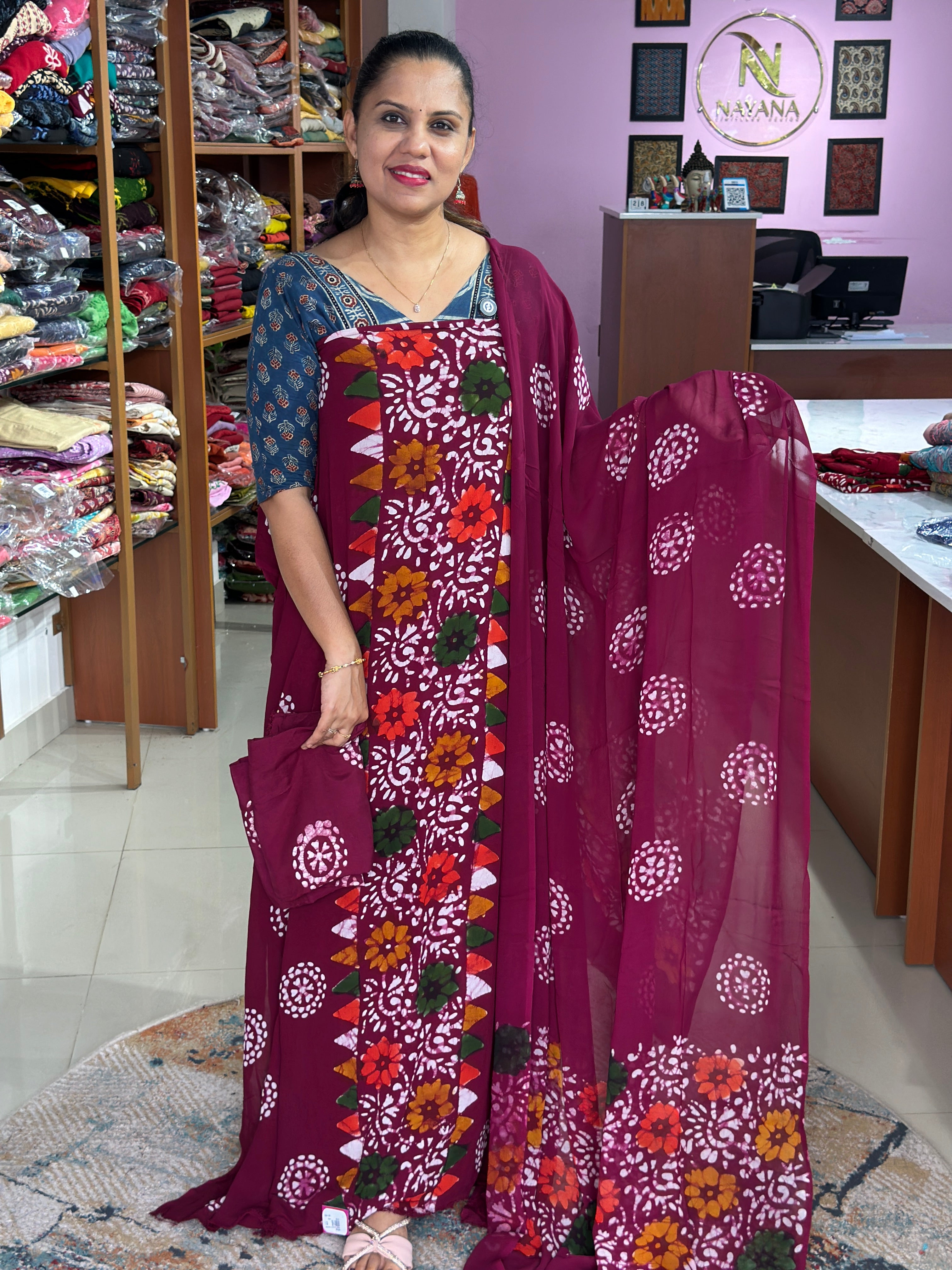 Pure Viscose Georgette Unstitched Suits