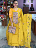 Cotton Kalamkari Patch Suit
