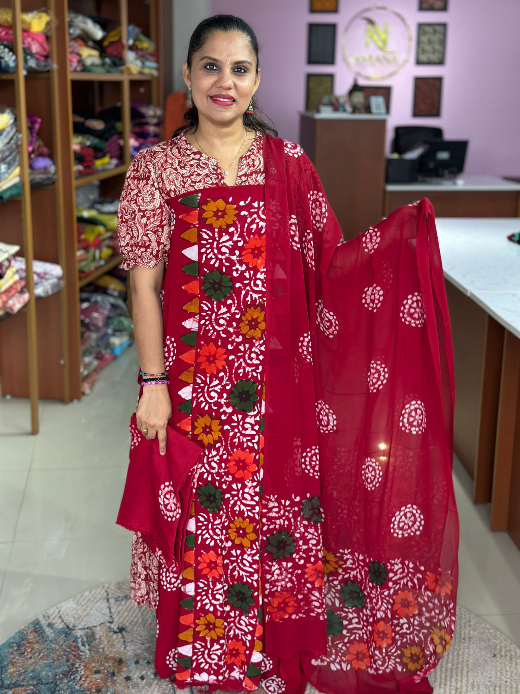 Viscose Georgette Unstitched Suit