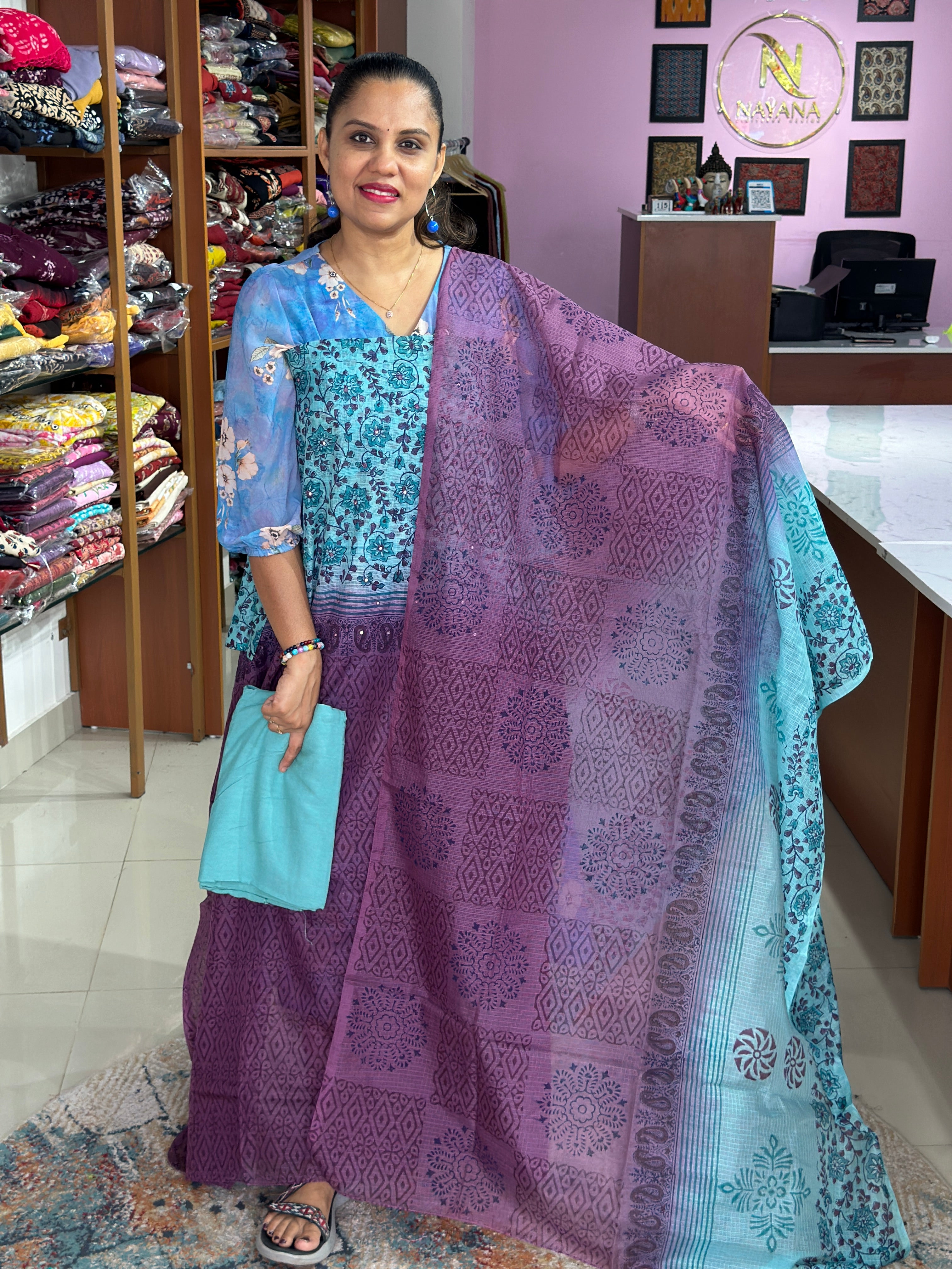 Net Kota Unstitched Suit