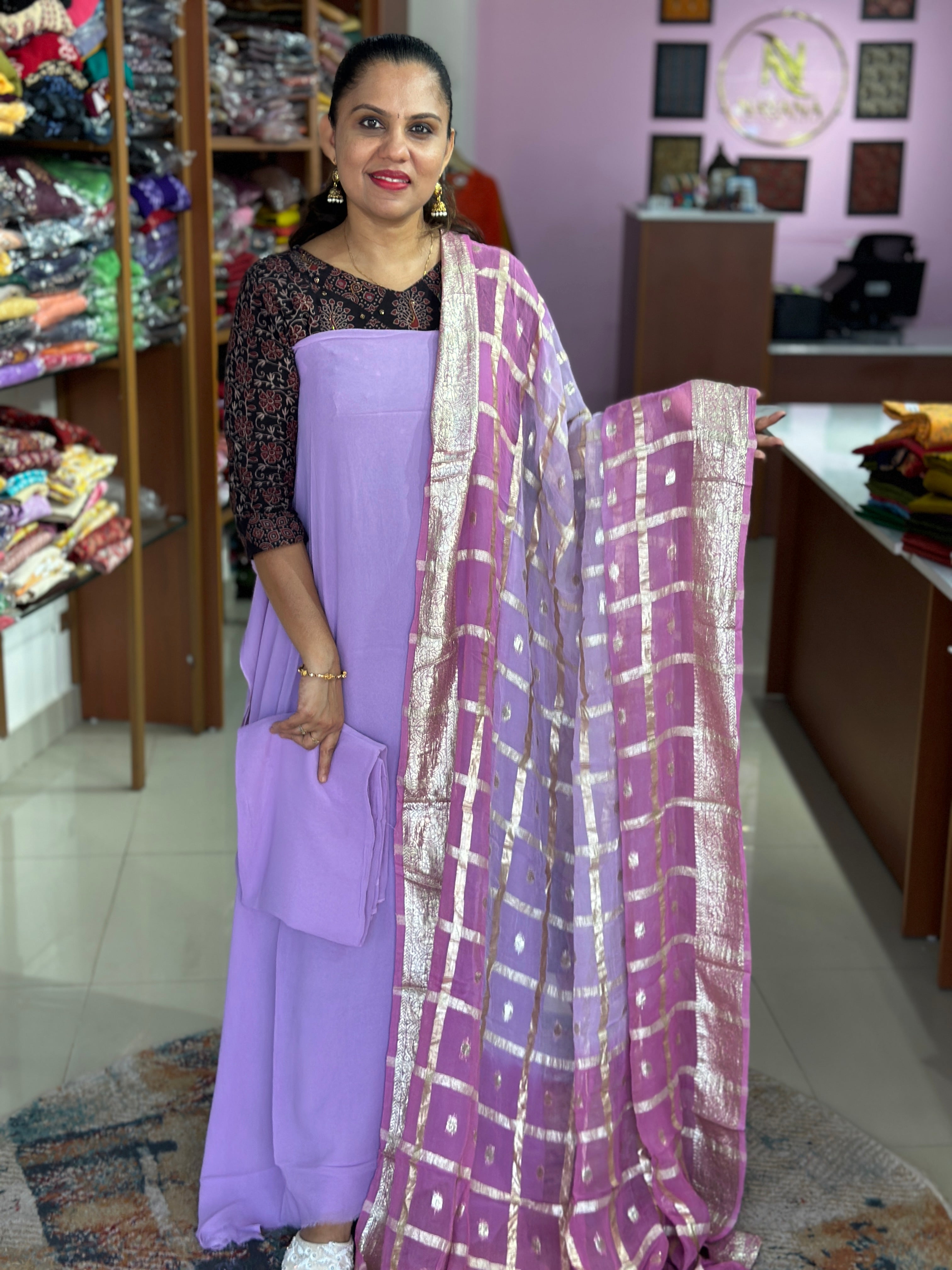 Pure Viscose Georgette Unstitched Suit