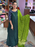 Chanderi Silk With Modal Bandhani Dupatta Suits