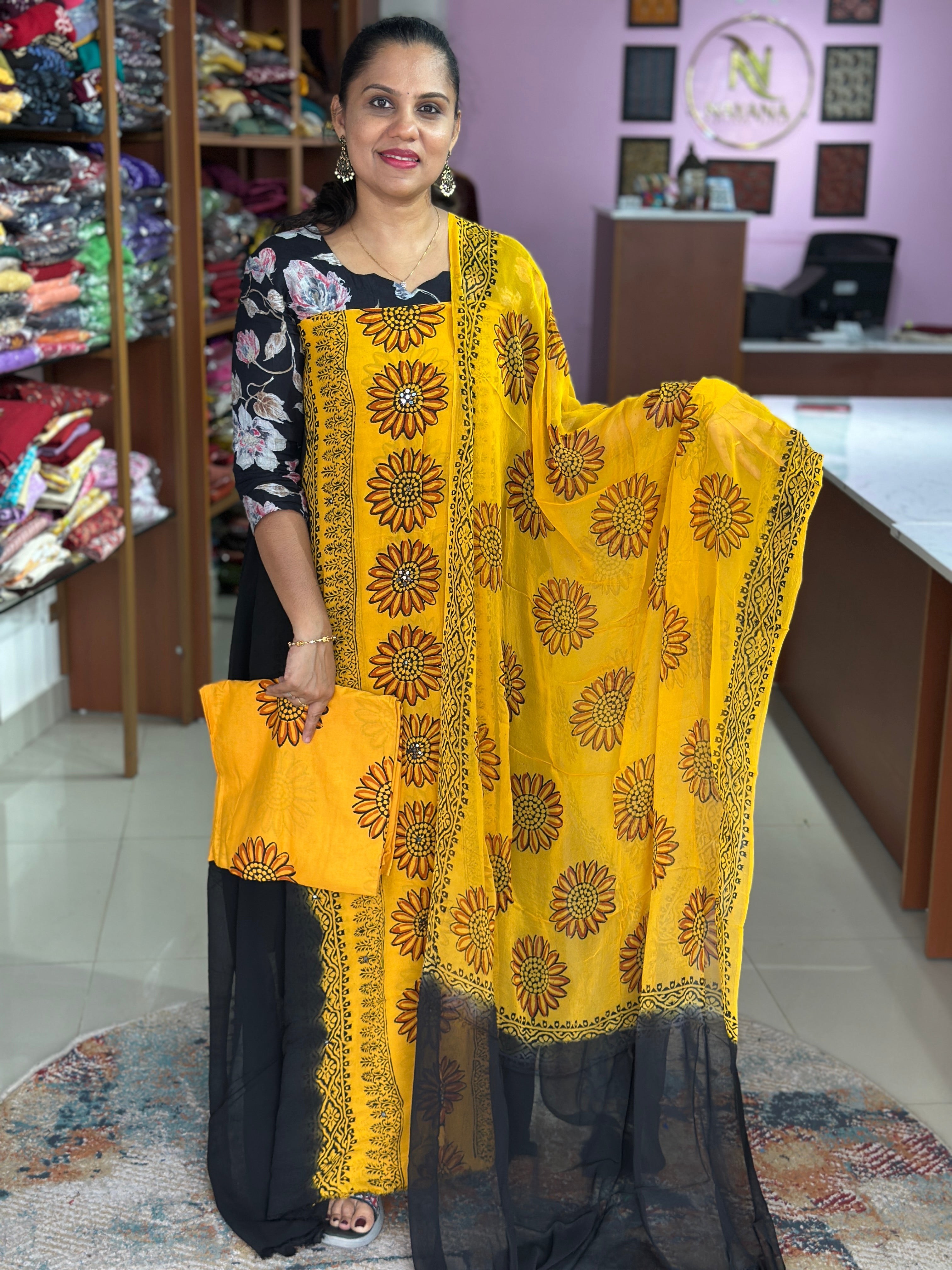 Super Georgette Unstitched Suit