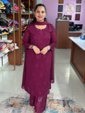 Viscose Georgette Chikankari Full set