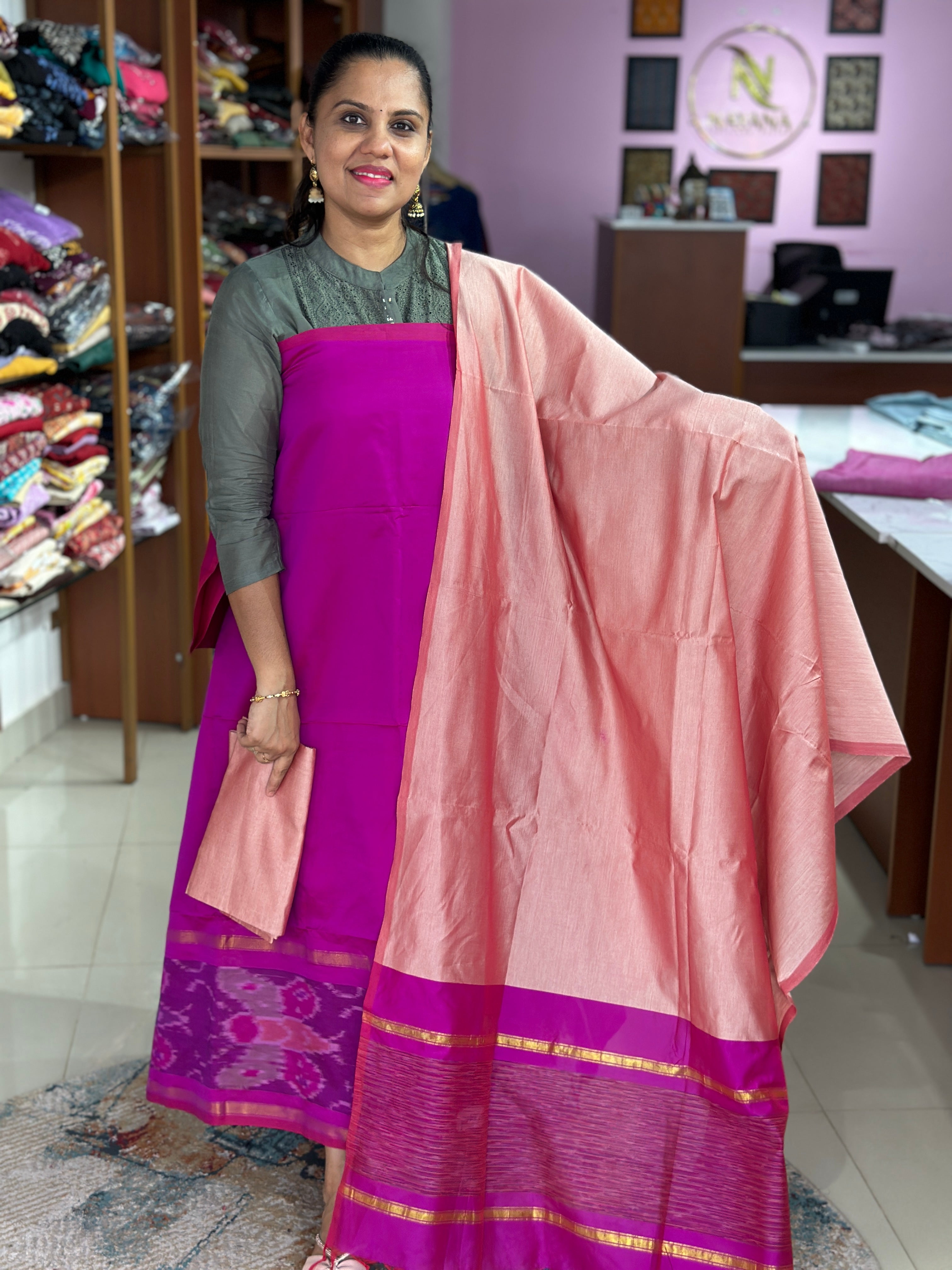 Pochampally Semi Silk Suit