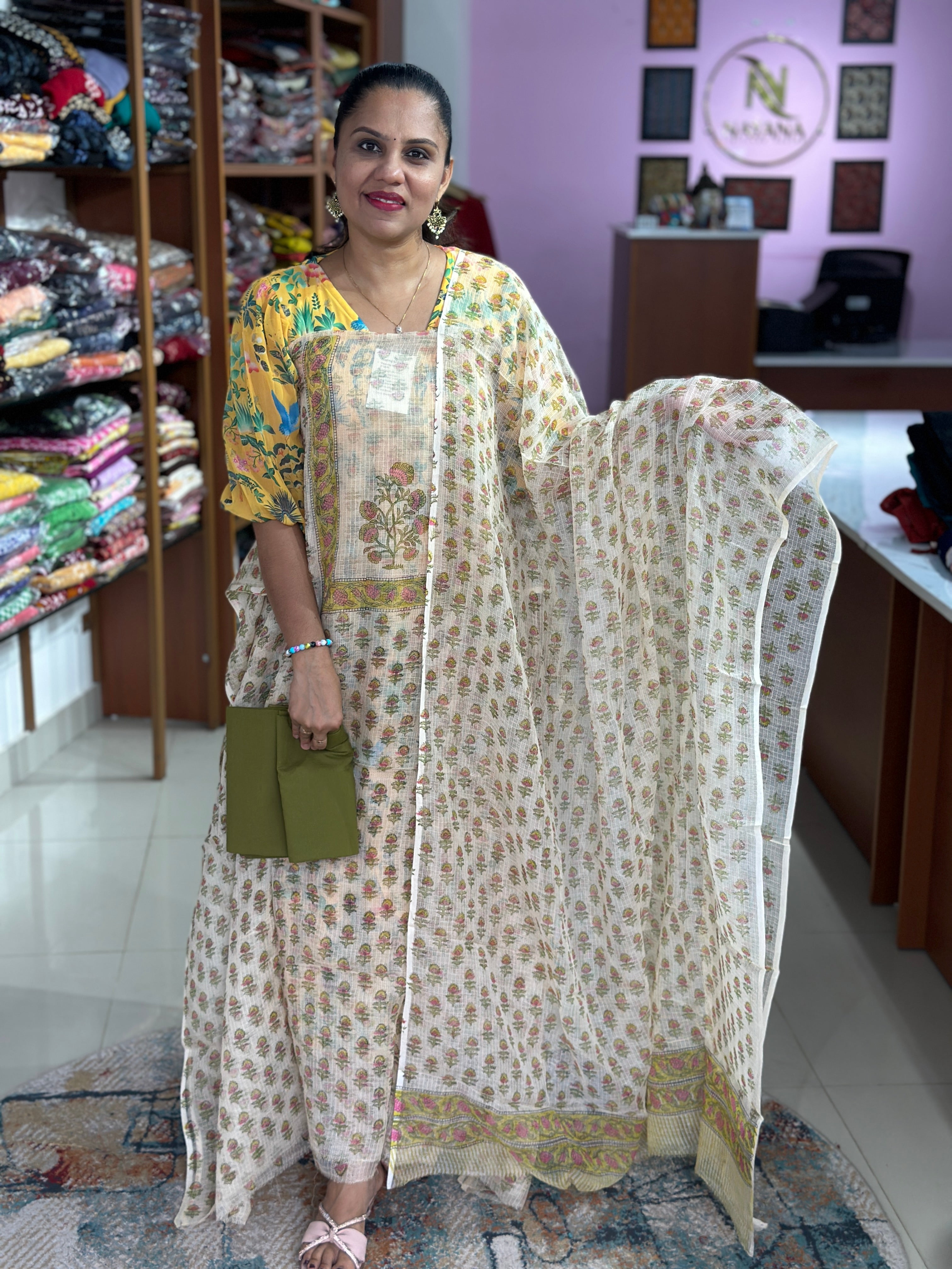 Kota Doria Unstitched Suit