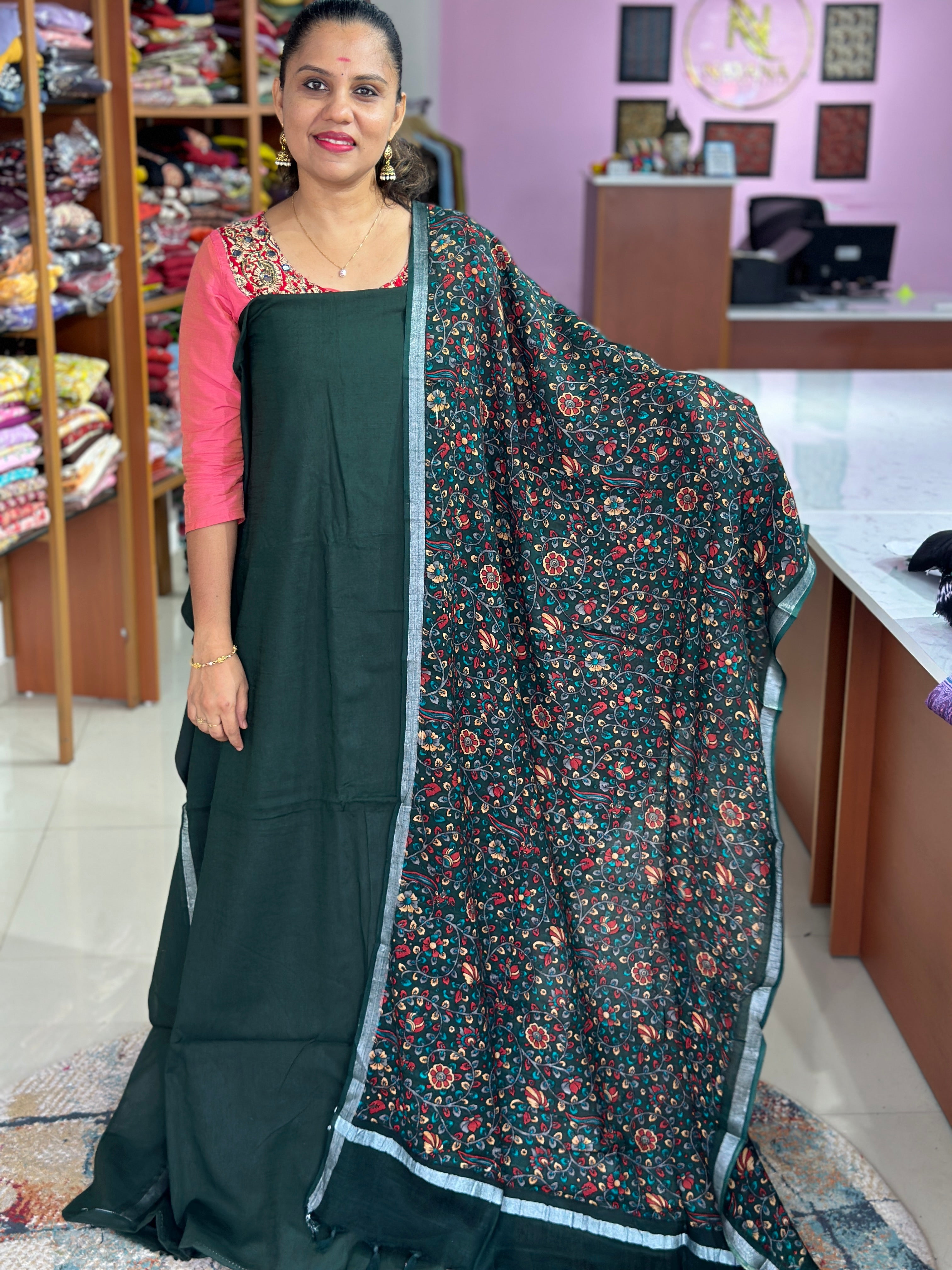 Linen Cotton Unstitched Suit