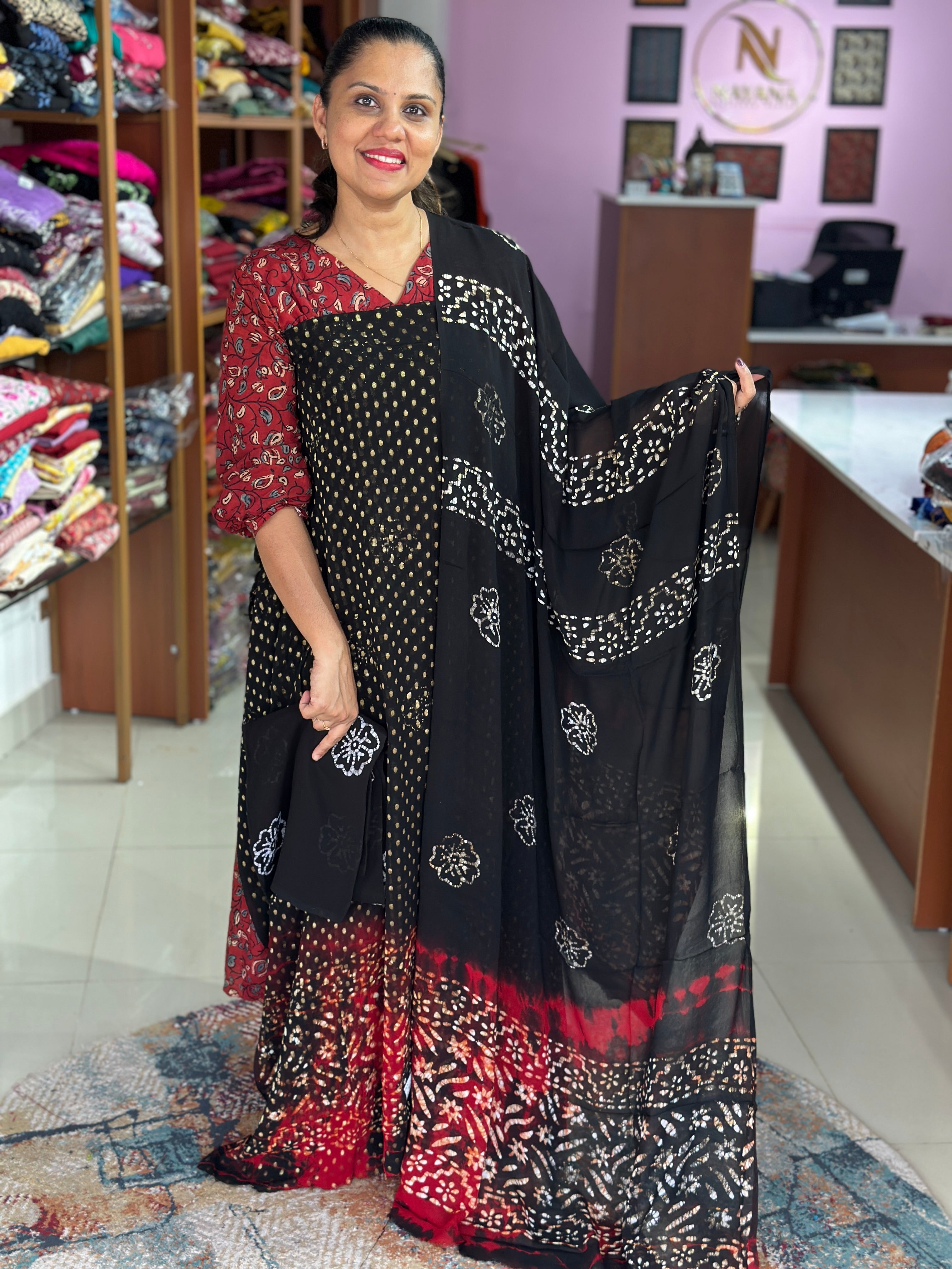 Banarasi Woven Viscose Georgette Suit