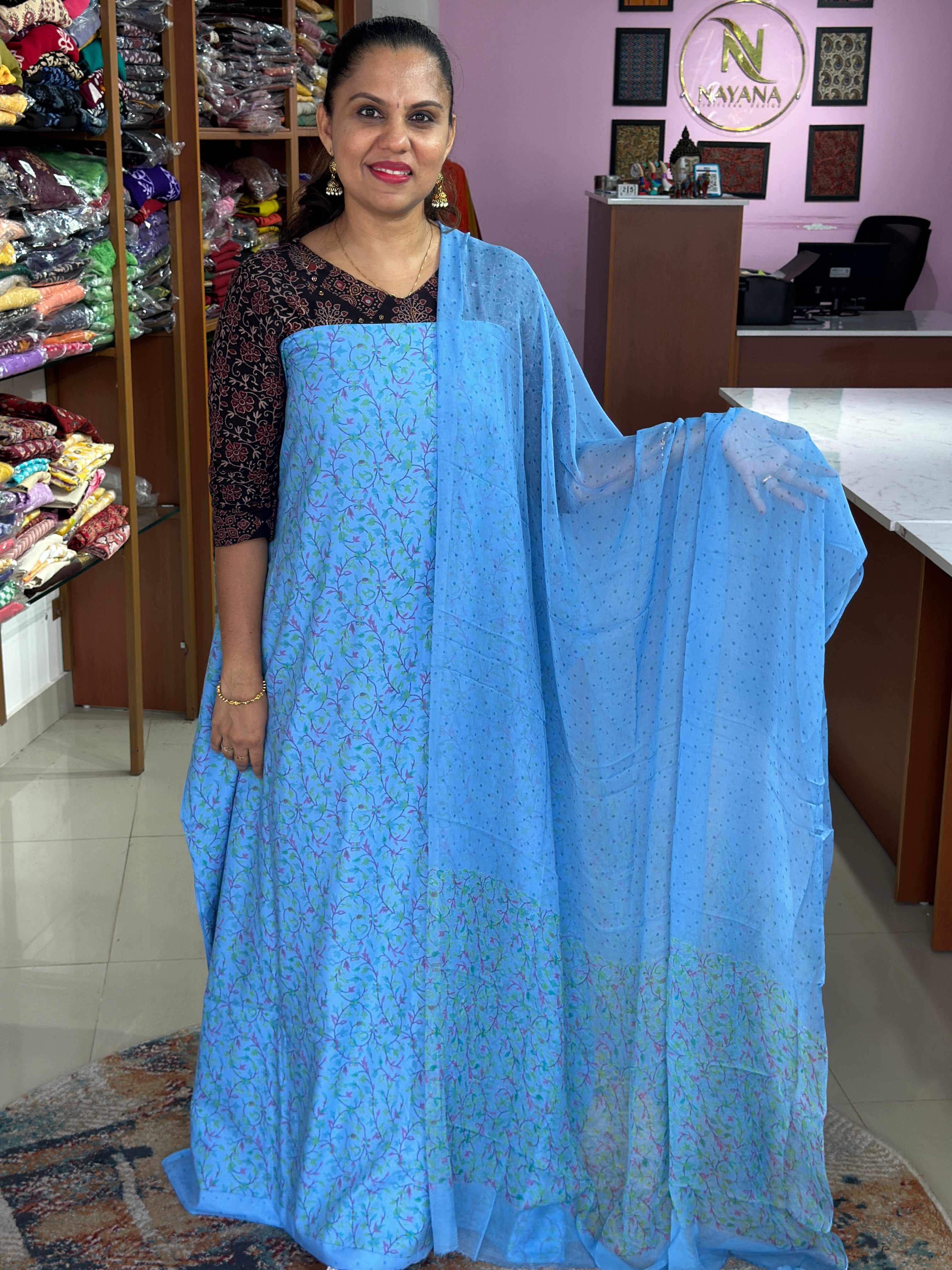 Semi Modal Unstitched Suit ND06
