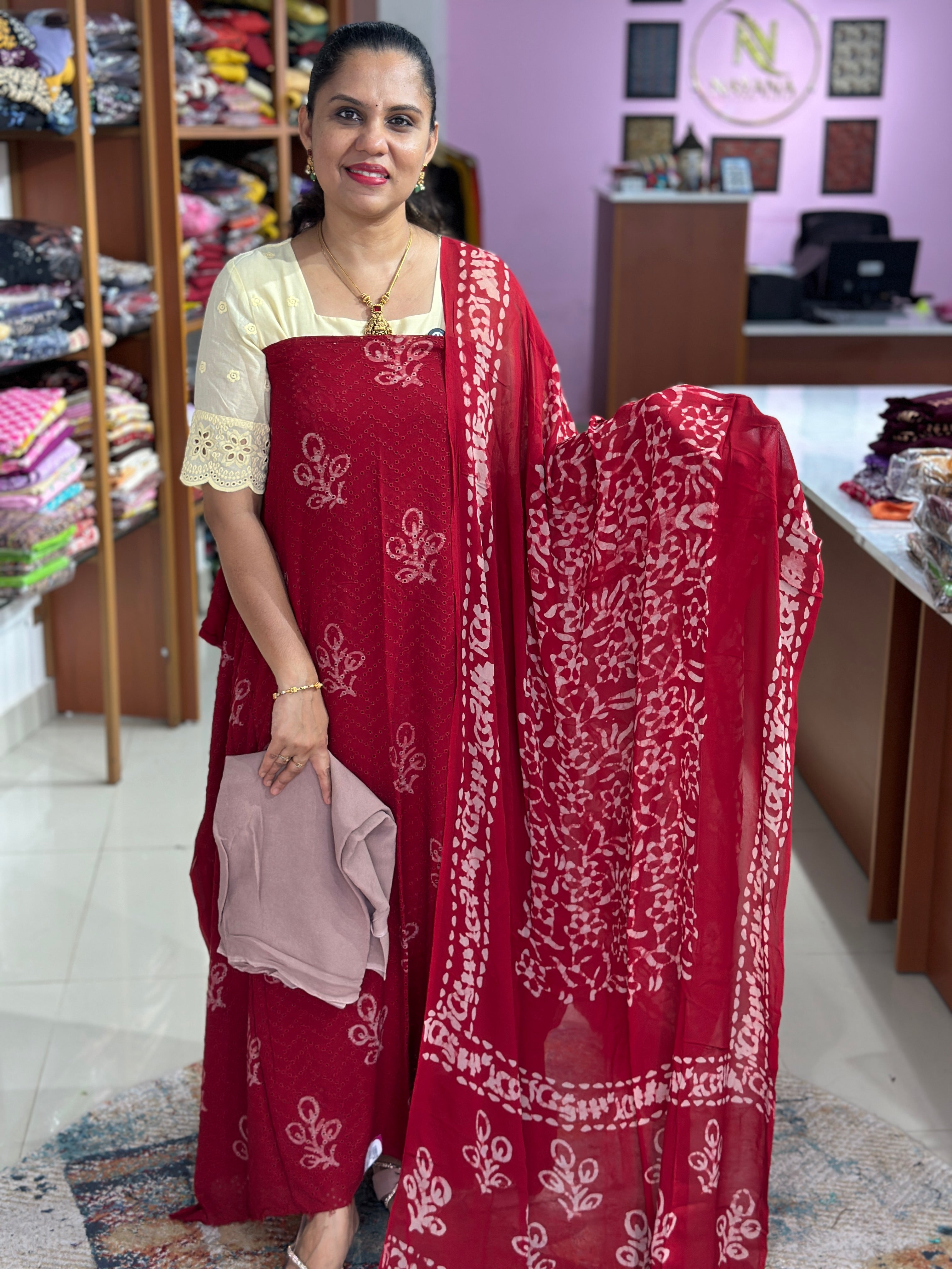 Hakoba Viscose Georgette Unstitched Suit