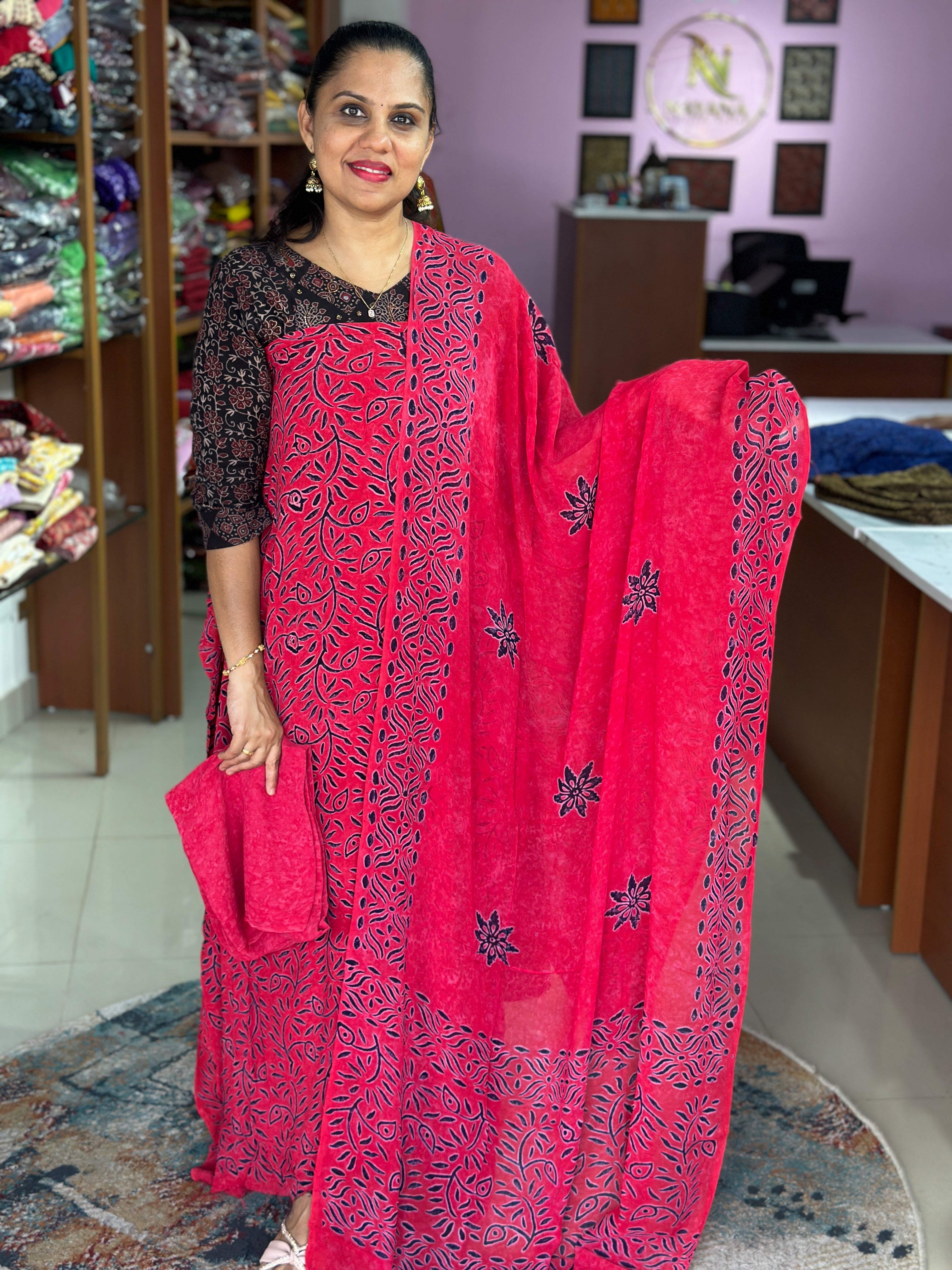 Pure Viscose Georgette Unstitched Suit