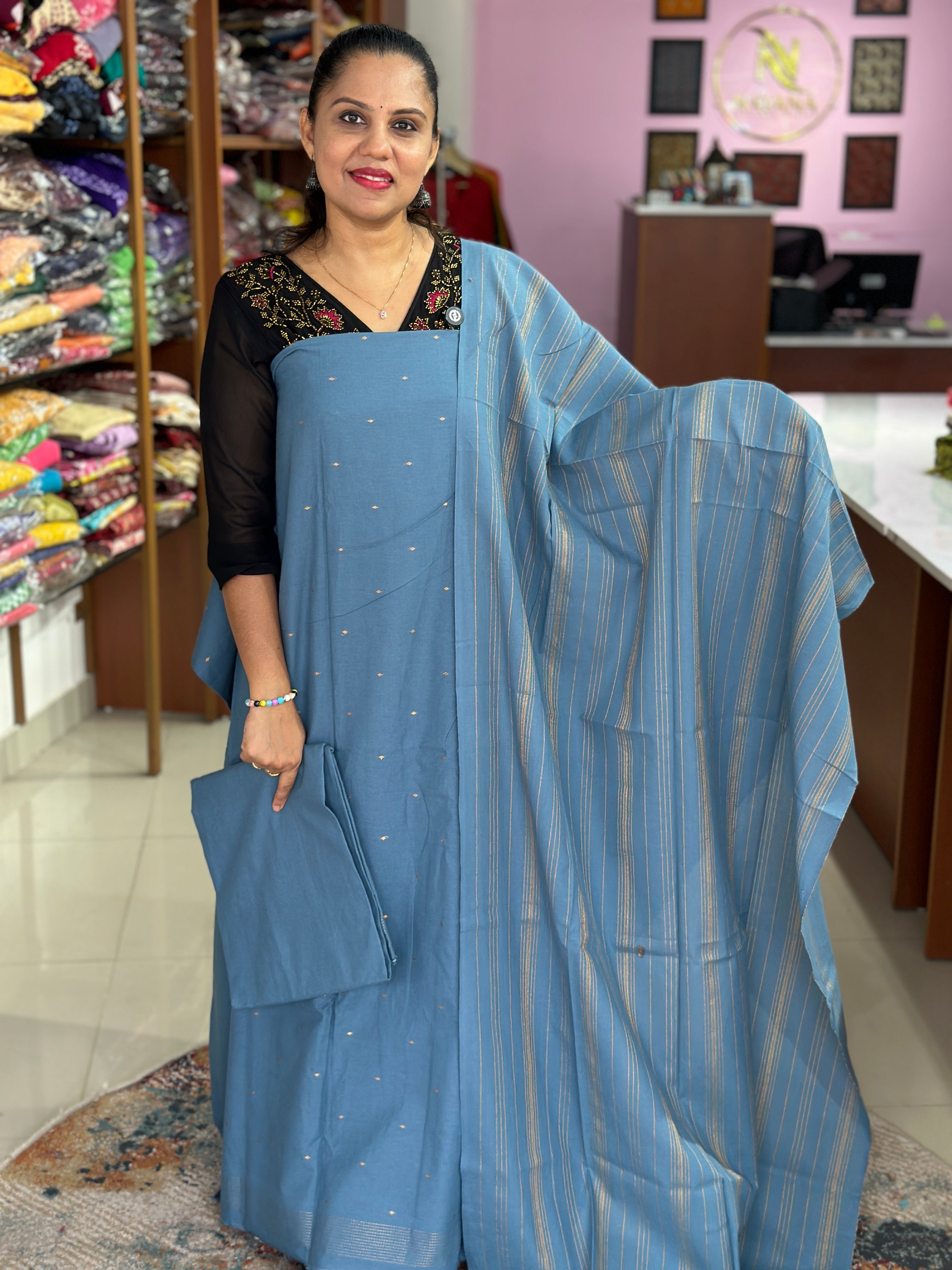 Cotton Handloom Unstitched Suit