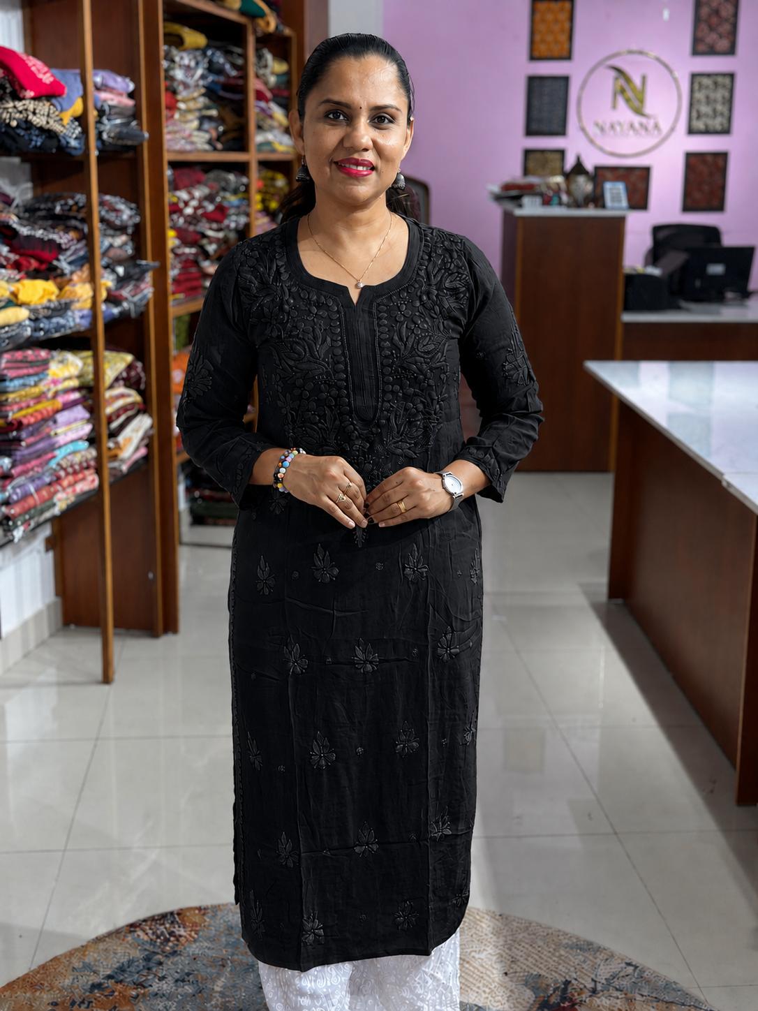 Viscose Georgette Chikankari Kurti