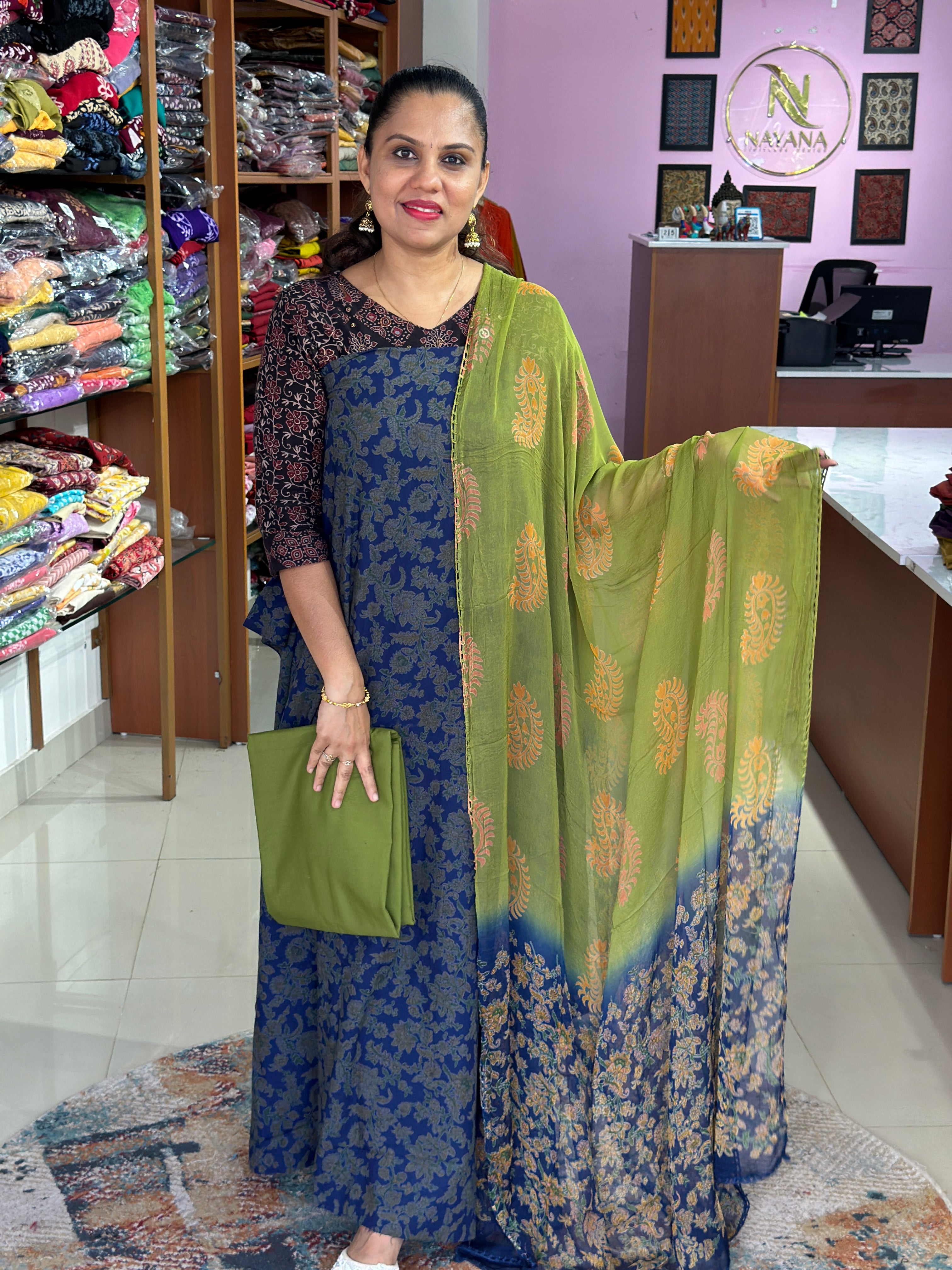 Semi Modal Unstitched Suit ND02