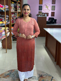 Chikankari Viscose Georgette Kurti Ombre