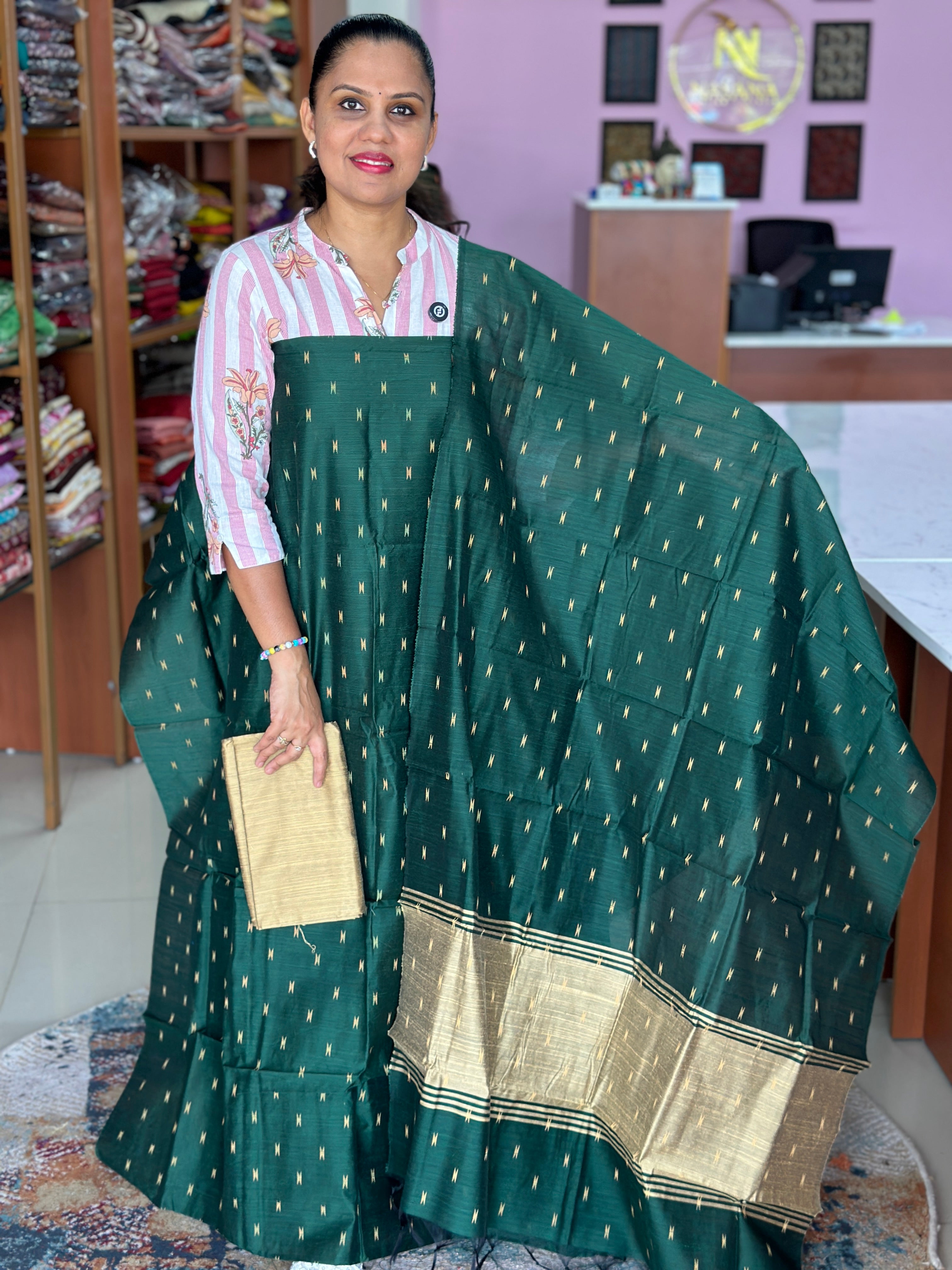 Mangalgiri Silk Cotton Unstitched Suit