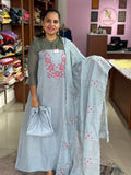 Semi Silk Unstitched Suit