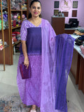 Net Kota Crochet Unstitched Suit