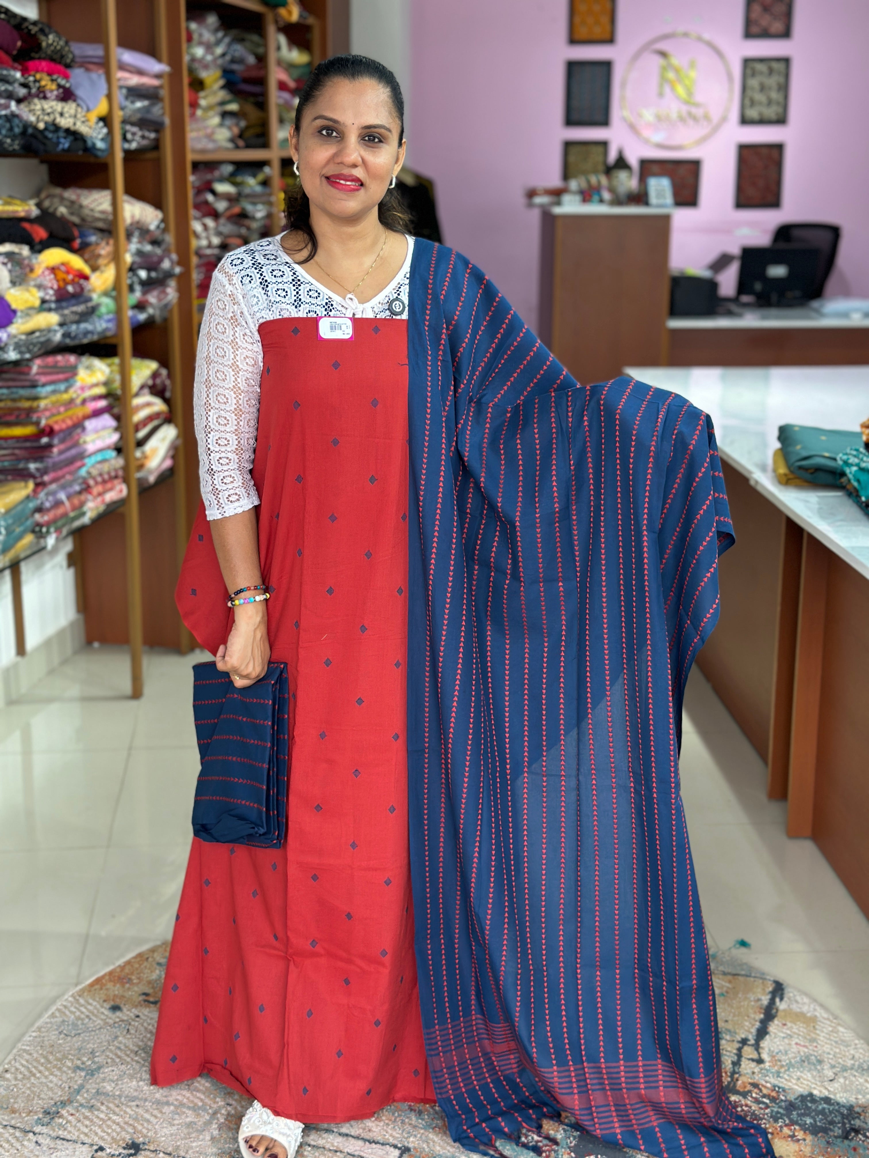 Cotton Handloom Unstitched Suit