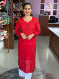 Chikankari Viscose Georgette Kurti