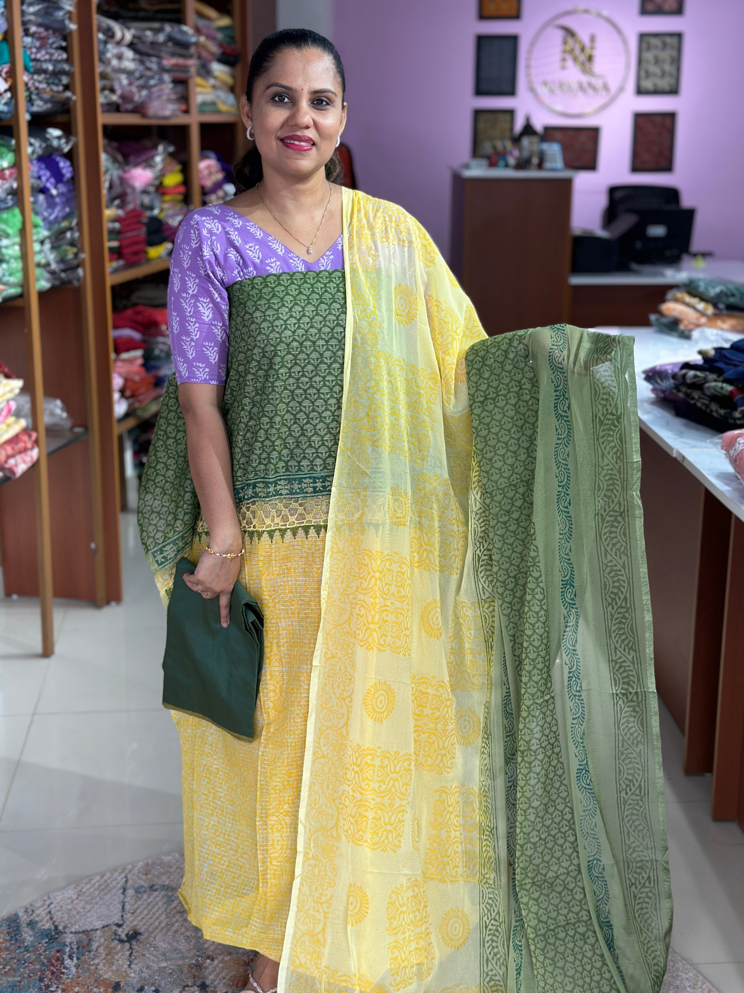 Net Kota Unstitched Suit