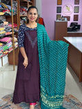 Chanderi Silk With Modal Bandhani Dupatta suits