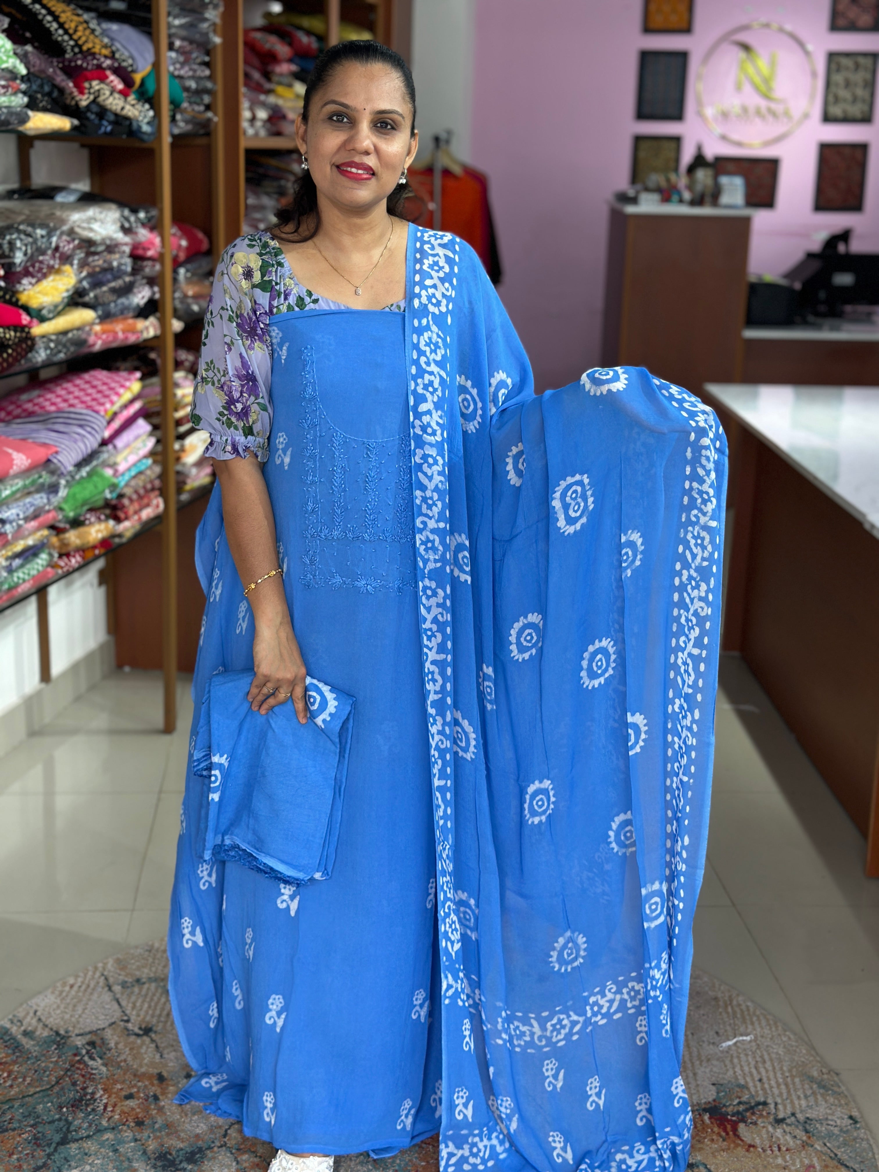 Viscose Georgette Unstitched Suit