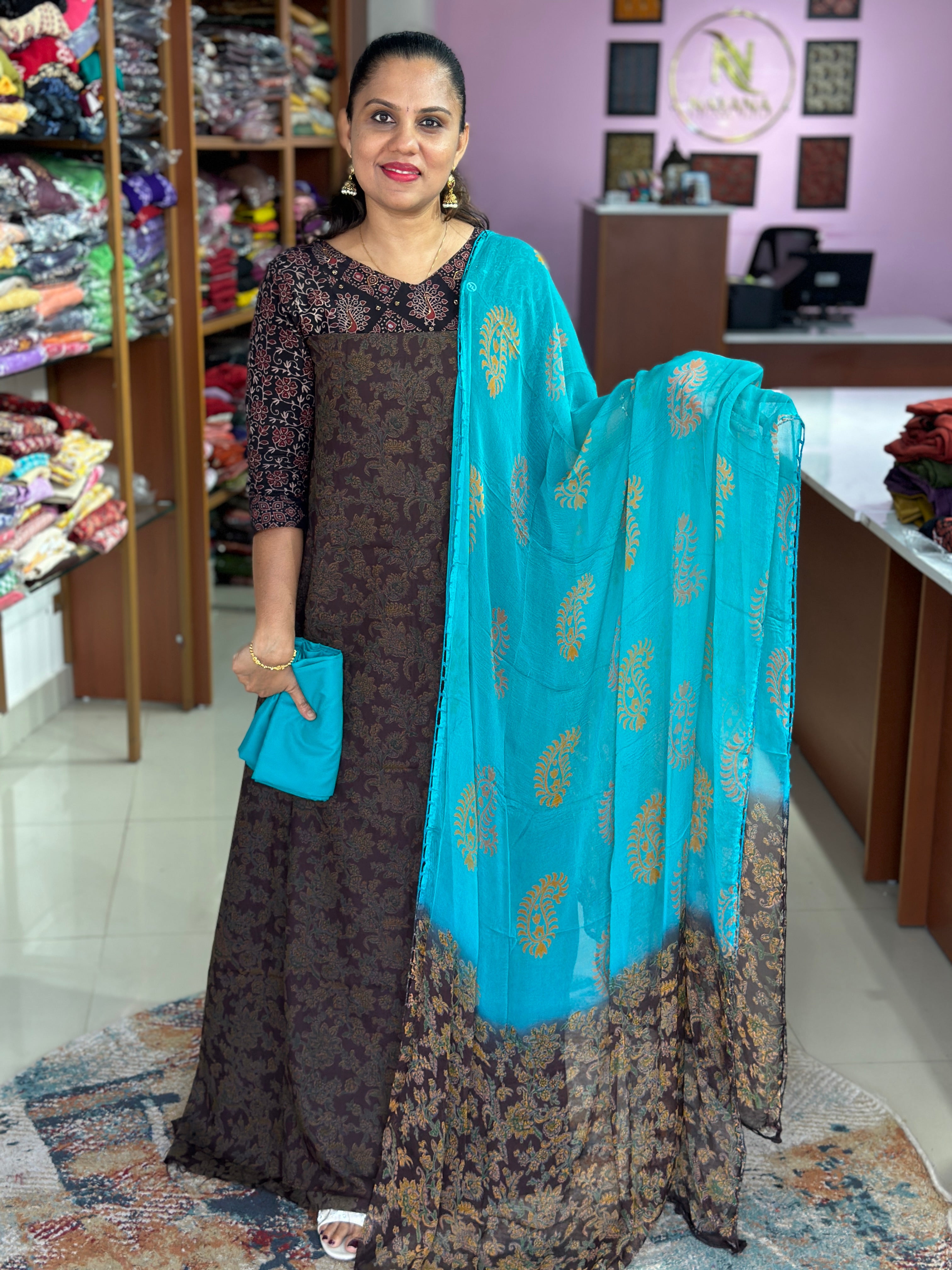 Semi Modal Unstitched Suit ND03