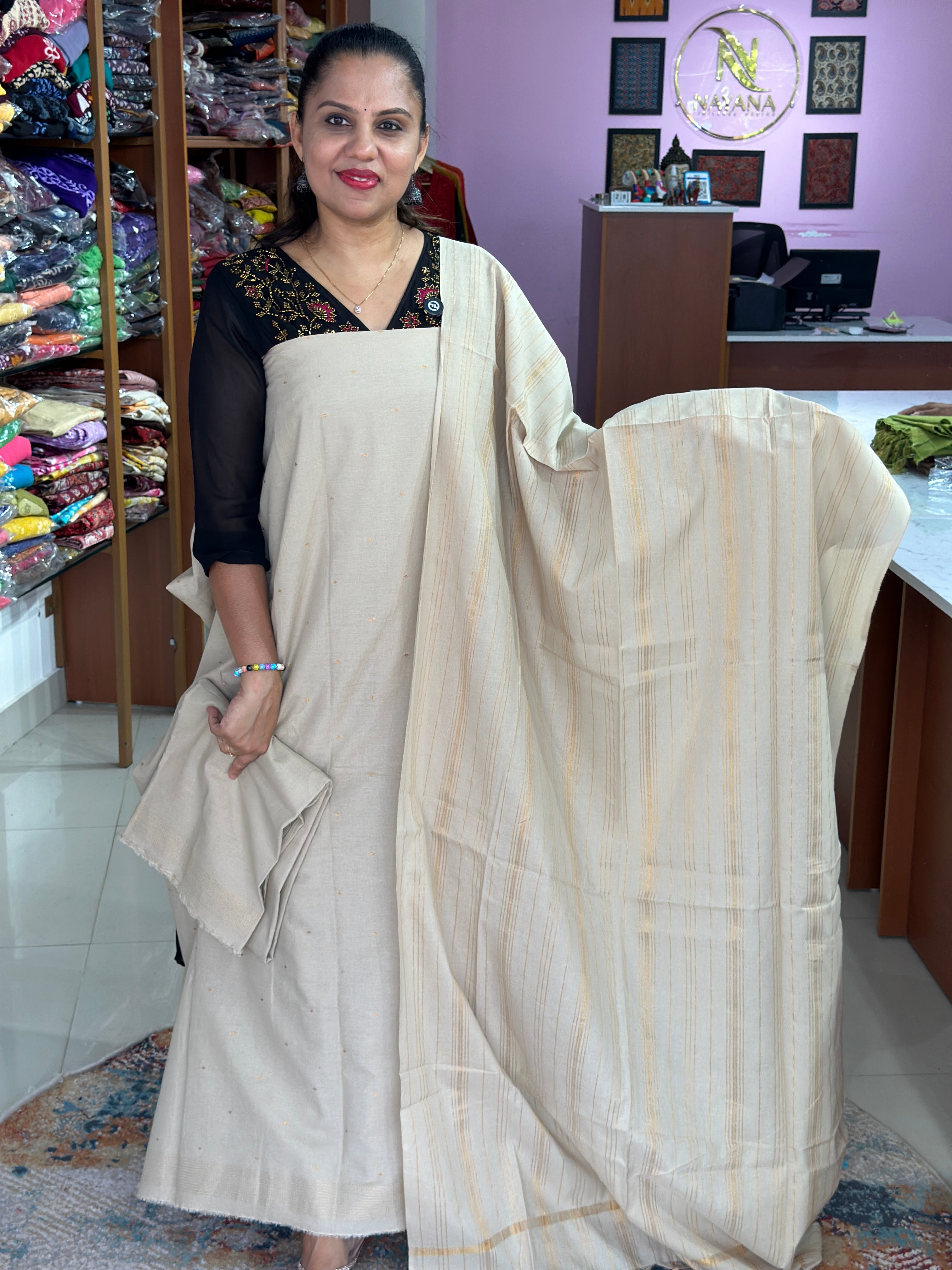Cotton Handloom Unstitched Suit