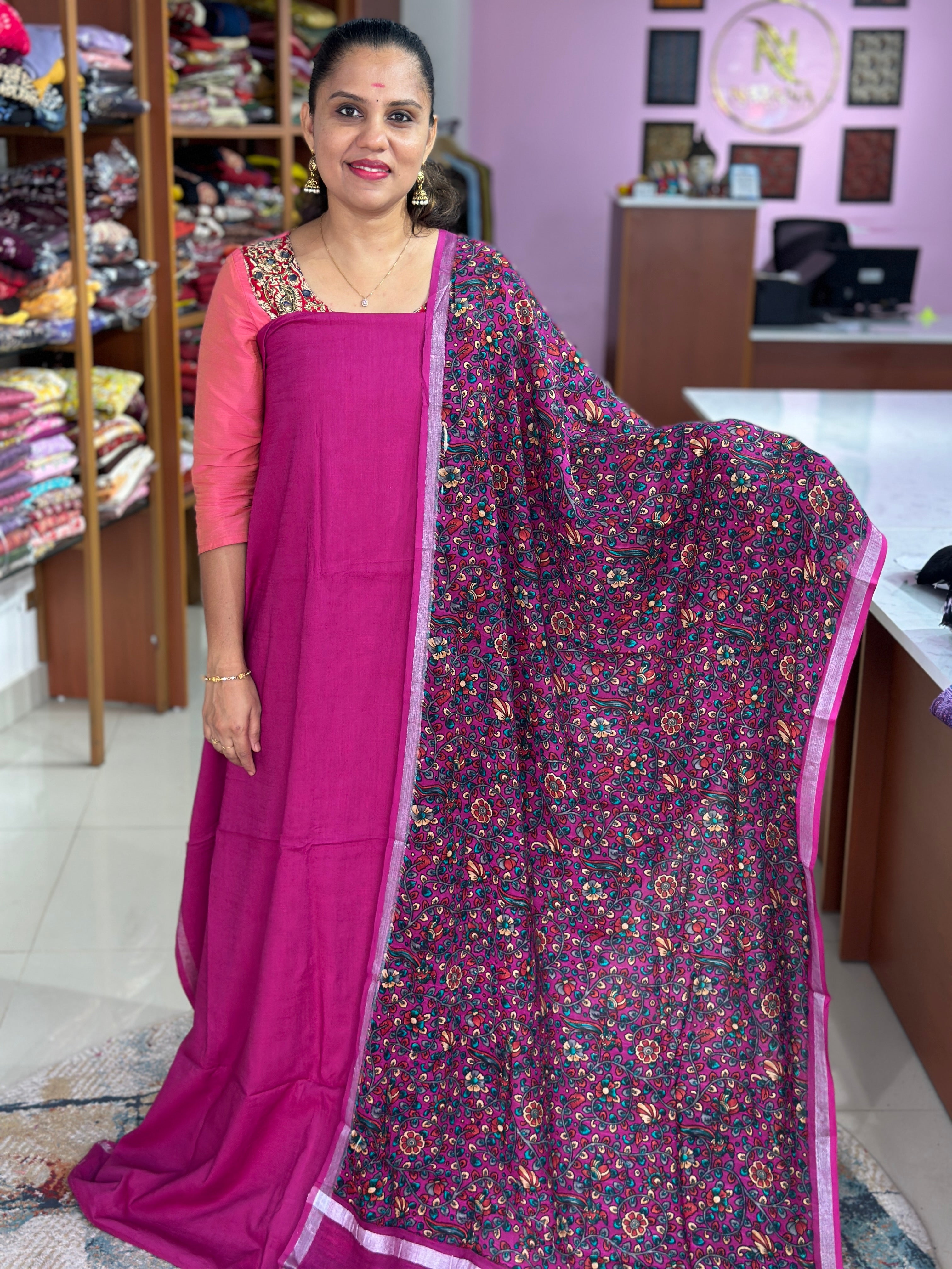 Linen Cotton Unstitched Suit