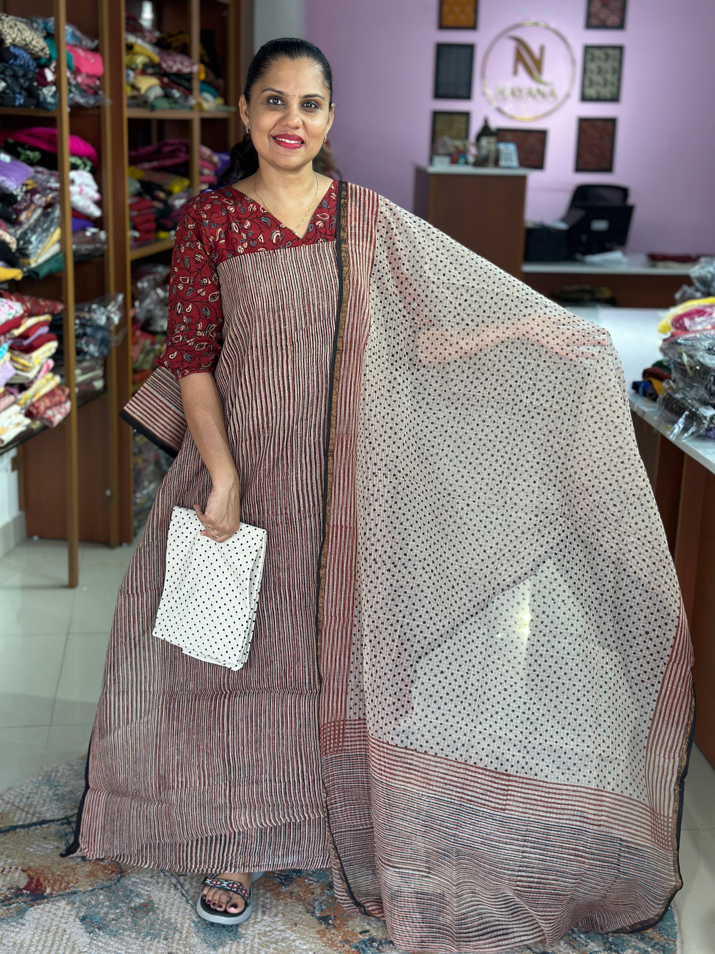 Kota Doria Unstitched Suit