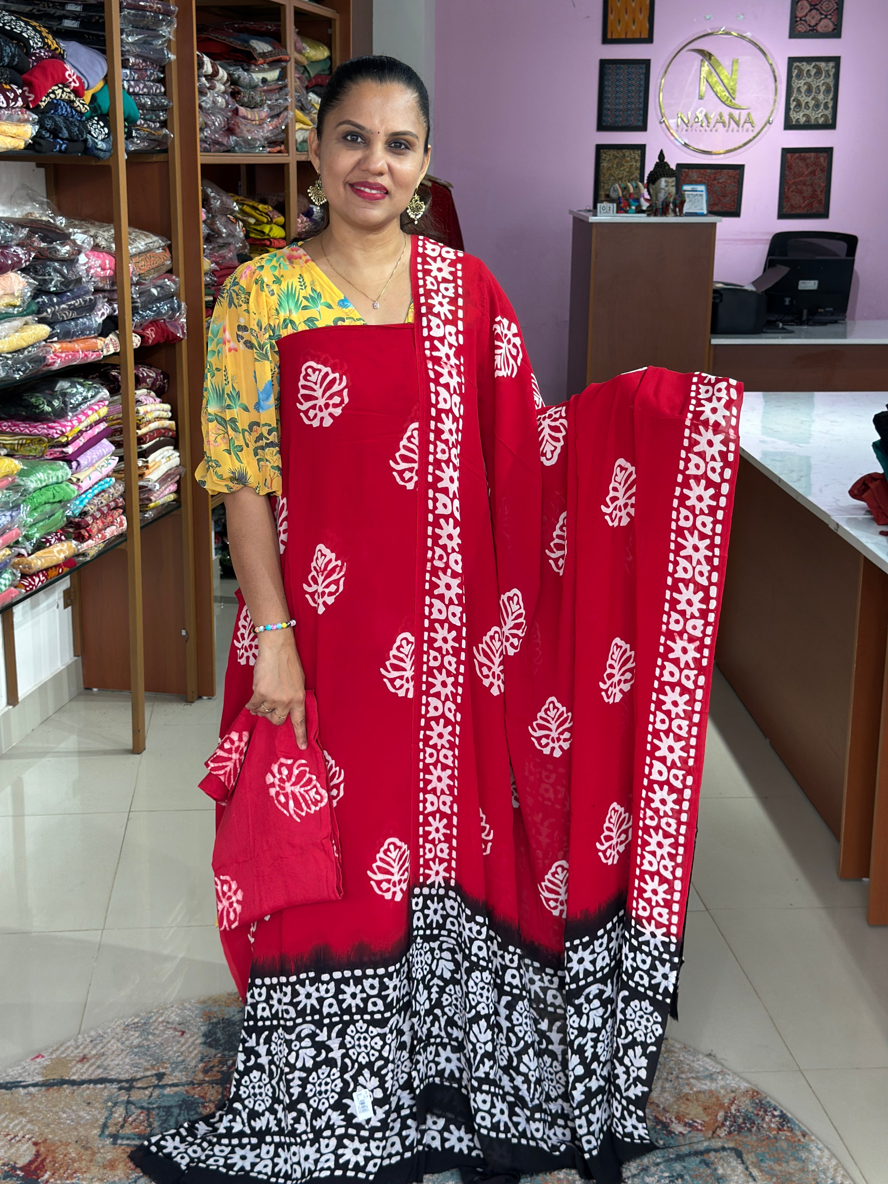Viscose Georgette Unstitched Suit