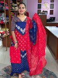 Cotton Bandhani Unstitched Suiit