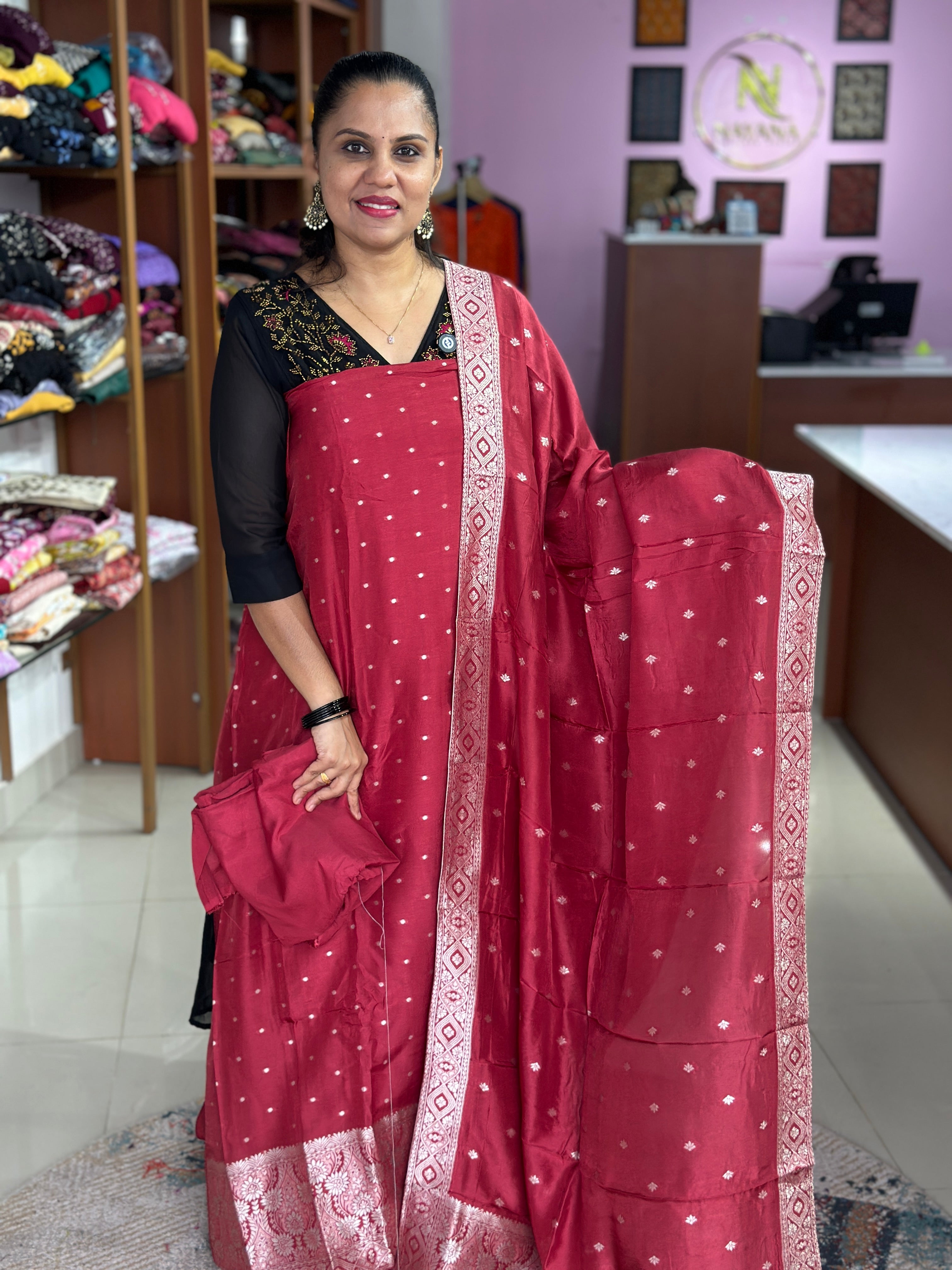 Banarasi Silk Unstitched Suits