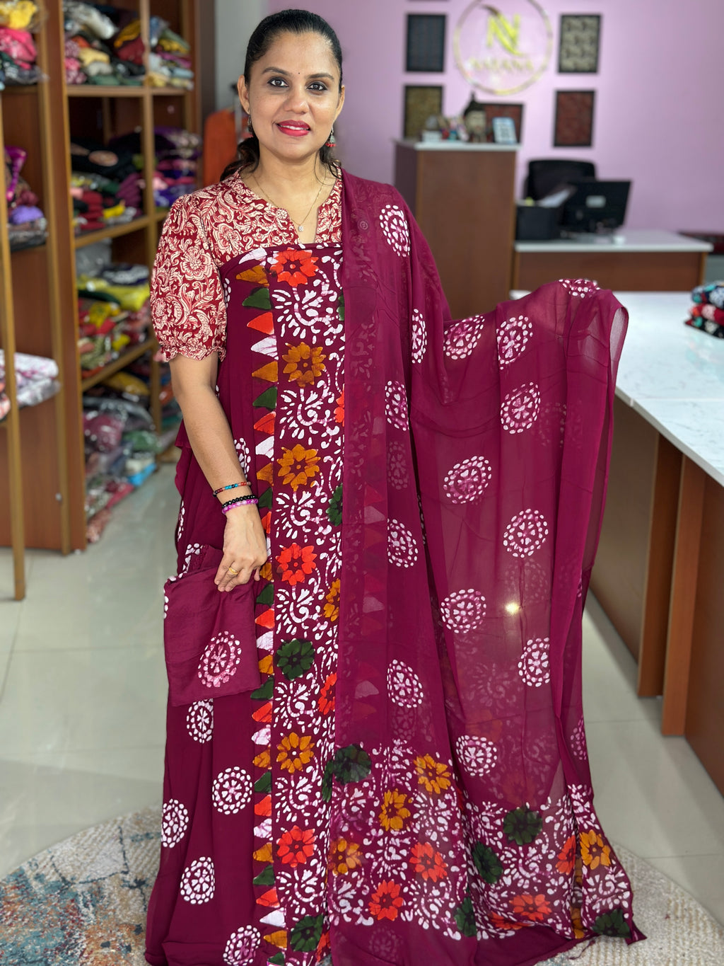 Viscose Georgette Unstitched Suit