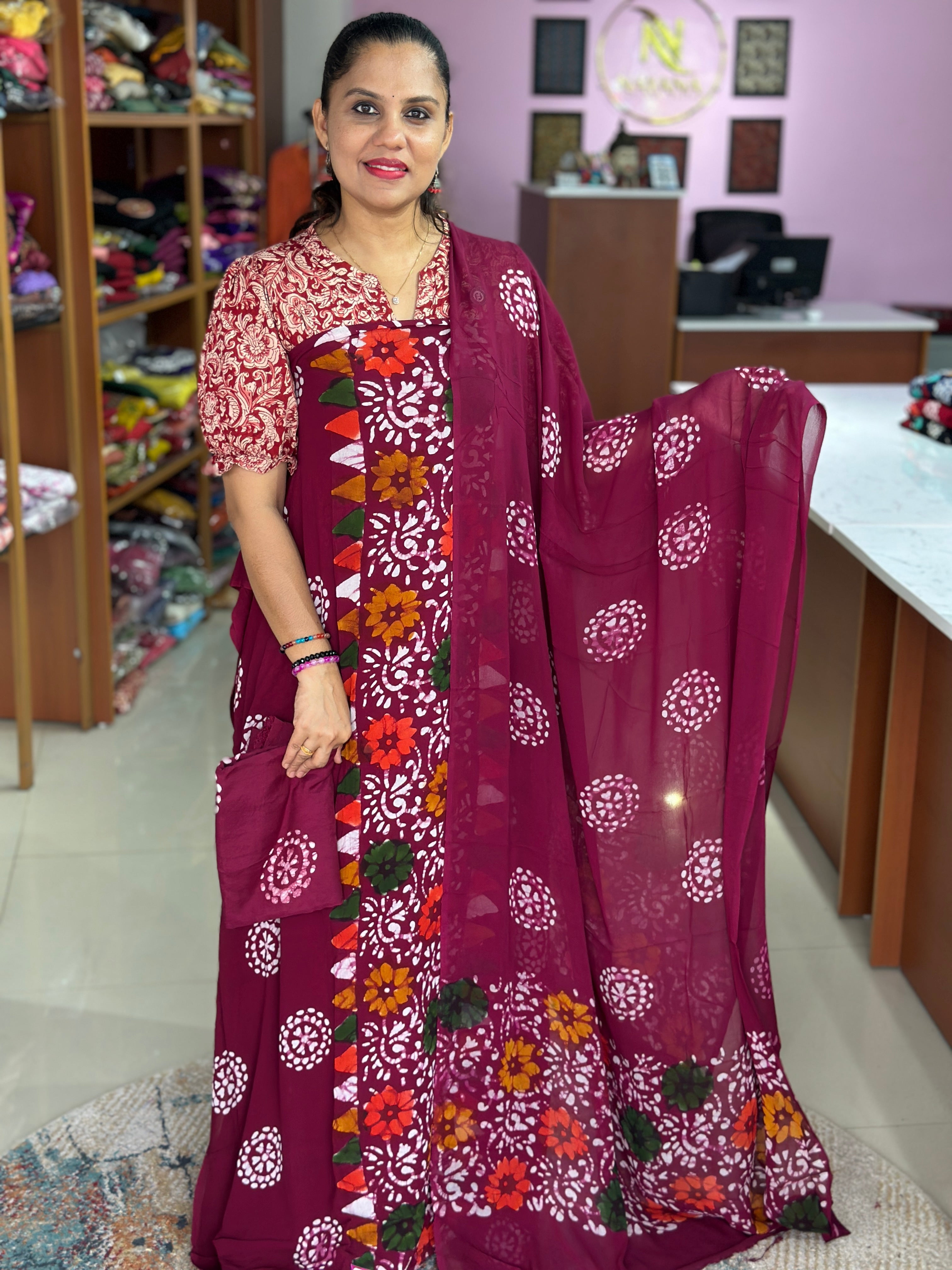 Viscose Georgette Unstitched Suit